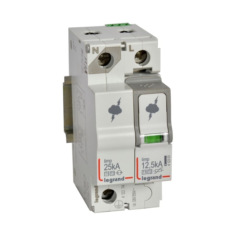 Legrand Ana dağıtım panosu için parafudr Tip1 - Tip 2 veya B + C tipi 1K + N Up:1.5kV LEG-412274