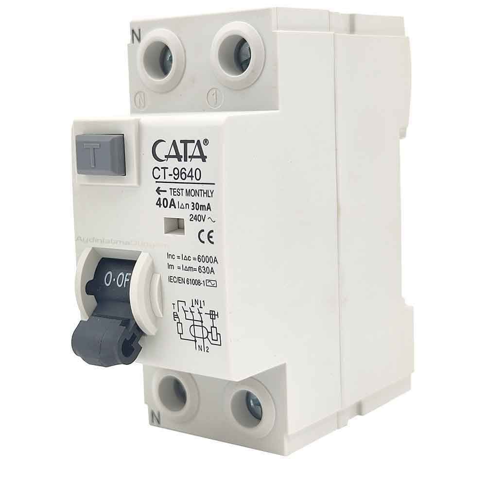Cata Monofaze Kaçak Akım Rölesi 1X40A 30mA Ct-9640