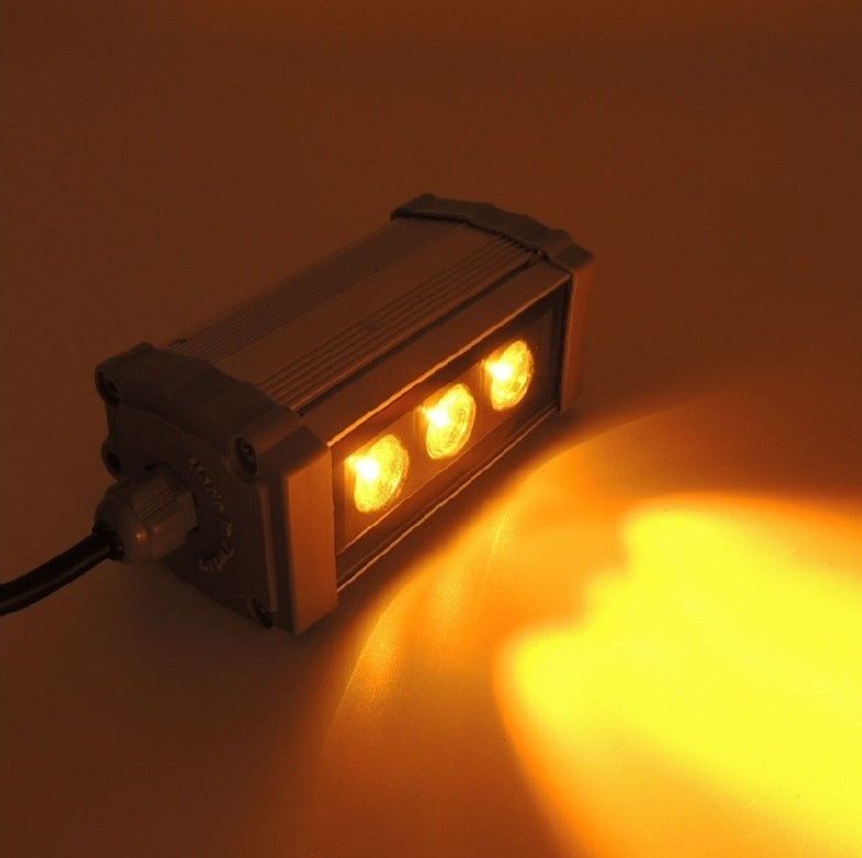 Wallwasher Led Duvar Aydinlatma 10 Cm 3W Gri - Amber