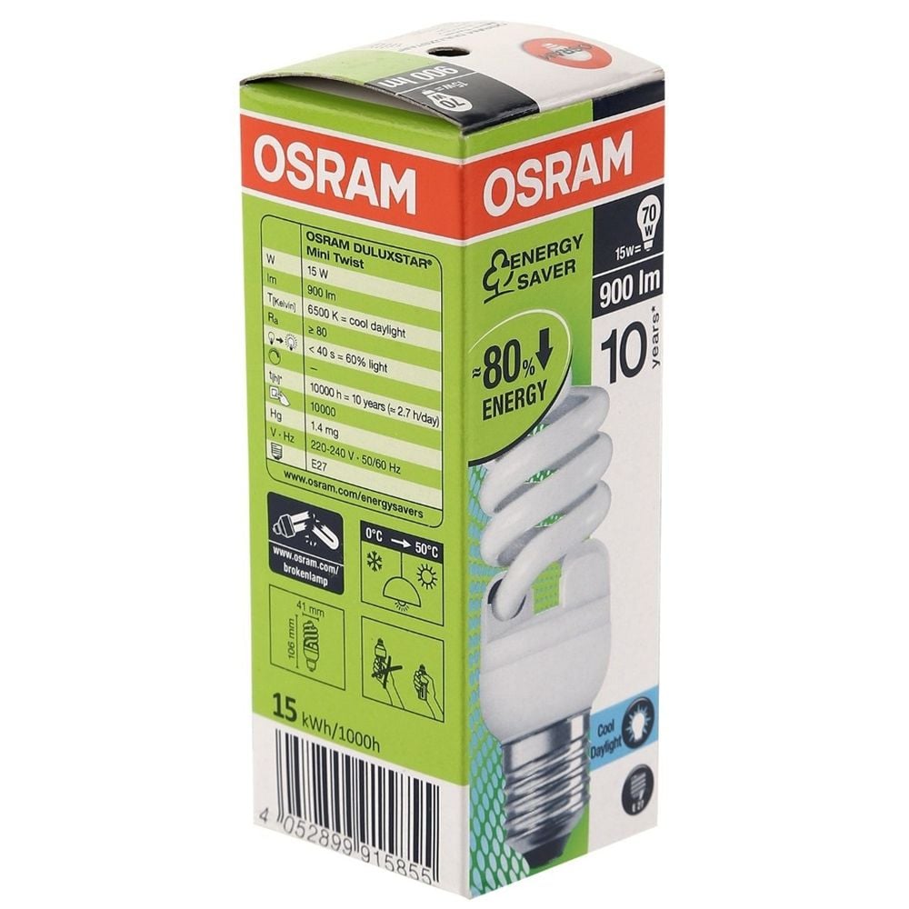 12 Watt Osram Spral Tasarruflu Ampul E14 Duylu