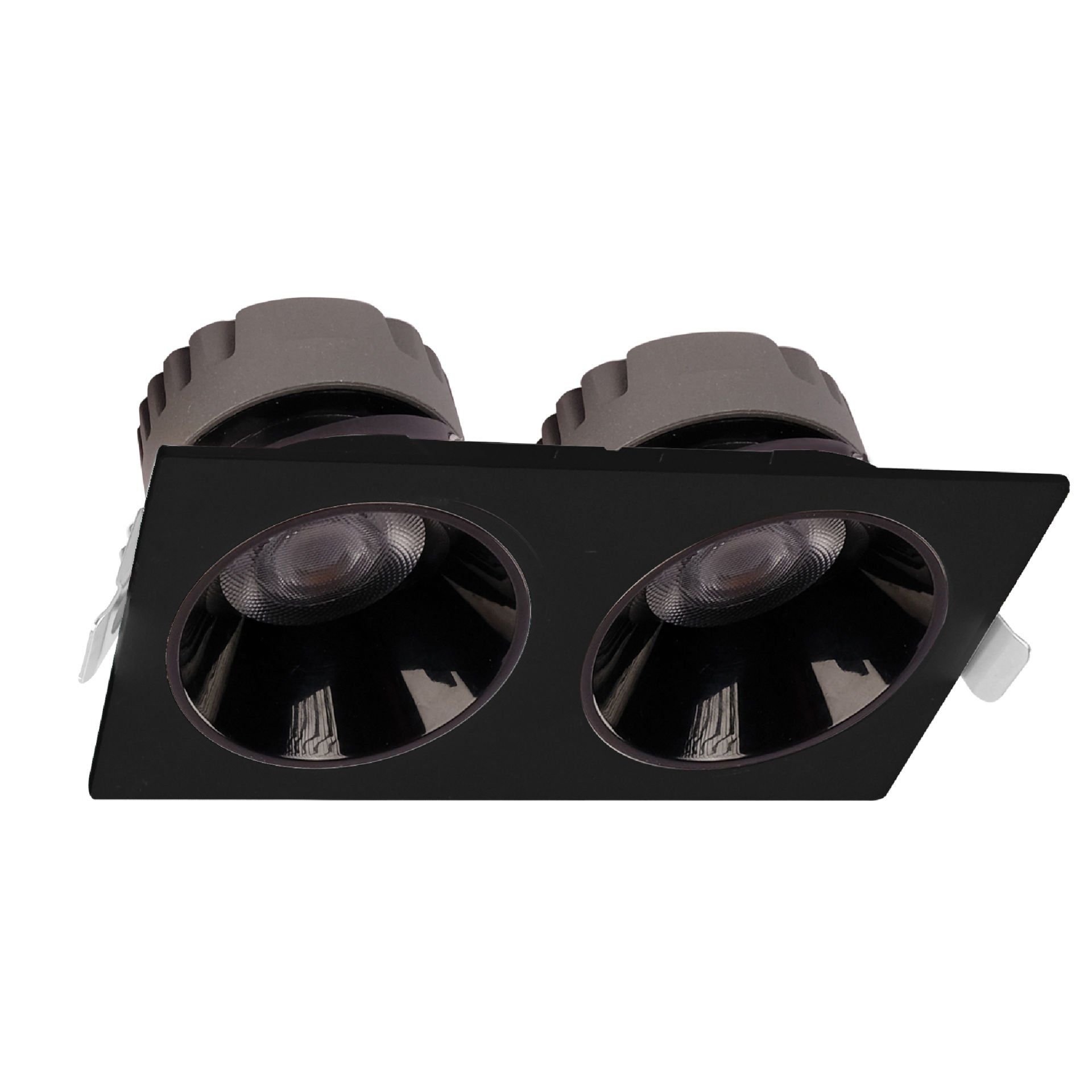 ACK 2X25W Sıva Altı Kare Downlıght Siyah 3000K AD10-03601