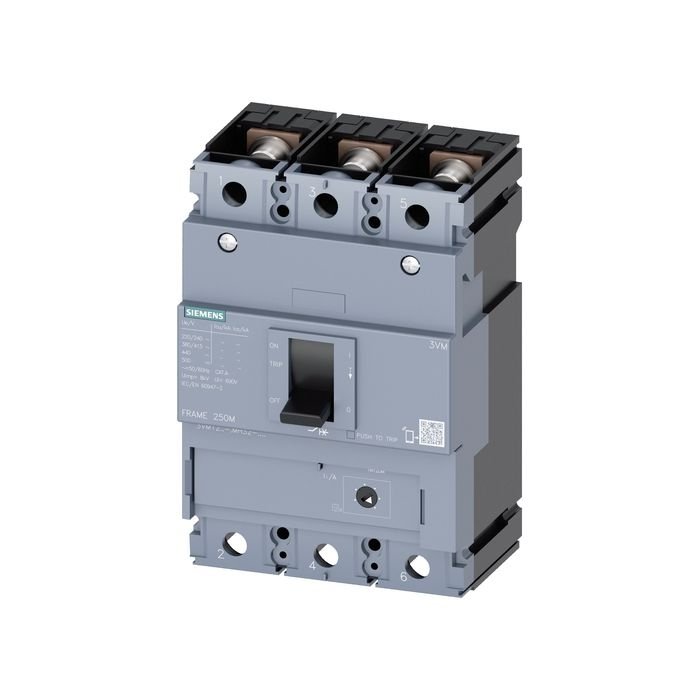 Siemens Sentron 3Vm Kompakt Tip Güç Şalteri; 3Vm1; 55Ka; 200A; Ayarli Manyetik; 3 Kutuplu 3VM1220-5MH32-0AA0