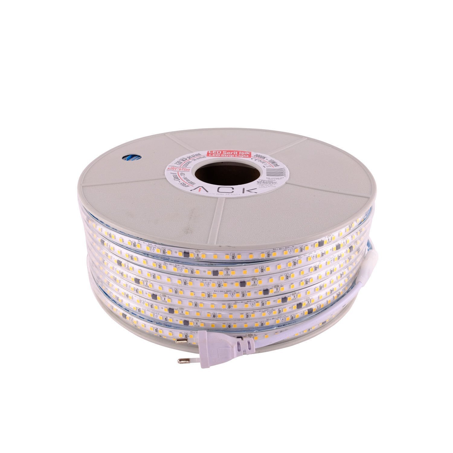 ACK 3535 120 Led/Metre 6500K 220V Şerit Led Ip65 10Mmx5Mm AS01-01503