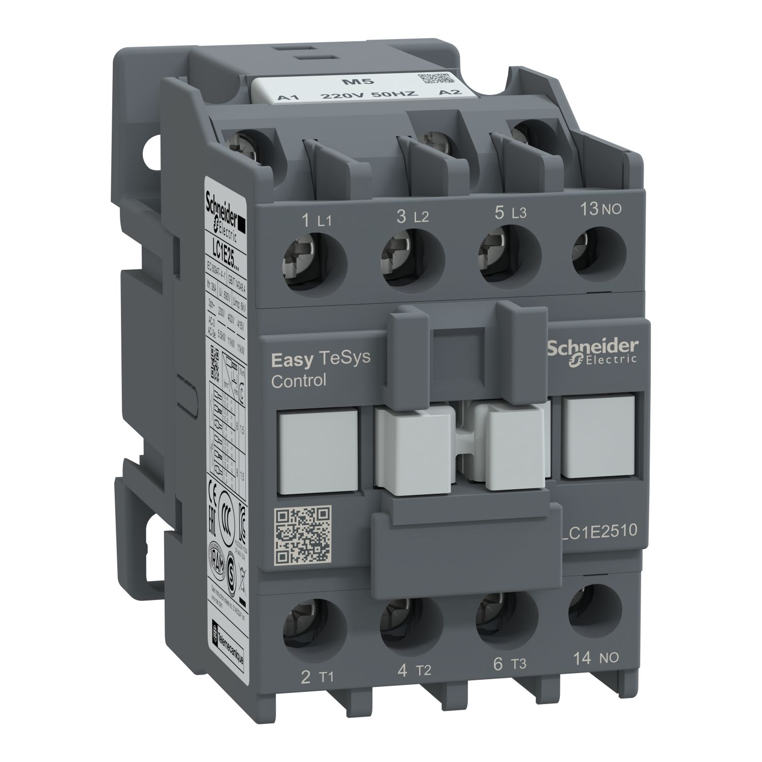 Schneider Lc1E2510M5 Kontaktör 25A 220V Ac 1Na
