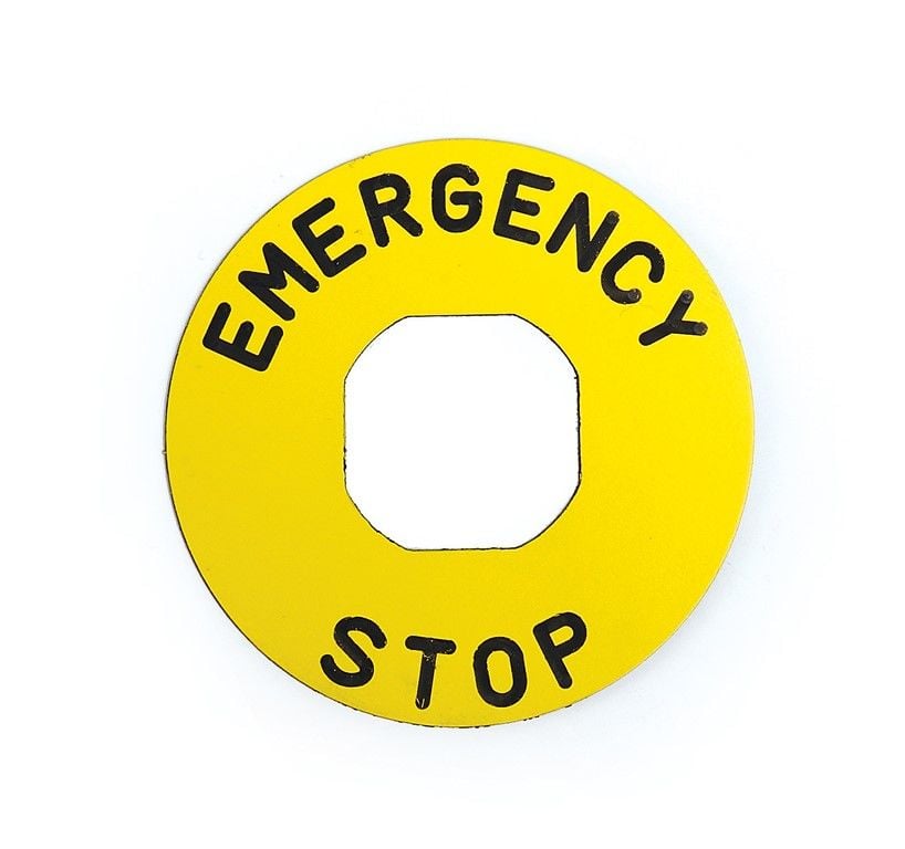 Emas B Etiket Plastik-60 Mm Emergency Stop - BET60P
