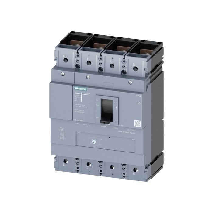 Siemens Sentron 3Vm Kompakt Tip Termik Manyetik Güç Şalteri; 3Vm1; 36Ka; 500A; Ayarli Termik; Sabit Manyetik; 4 Kutuplu 3VM1450-4EE42-0AA0