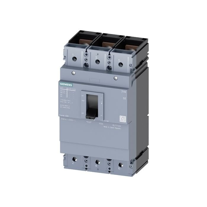 Siemens Sentron 3Vm Kompakt Tip Termik Manyetik Güç Şalteri; 3Vm1; 36Ka; 630A; Sabit Termik; Sabit Manyetik; 3 Kutuplu 3VM1463-4ED32-0AA0