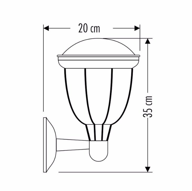 Cata CT-7019 Bahçe Aydınlatma Ürün Ölçüleri