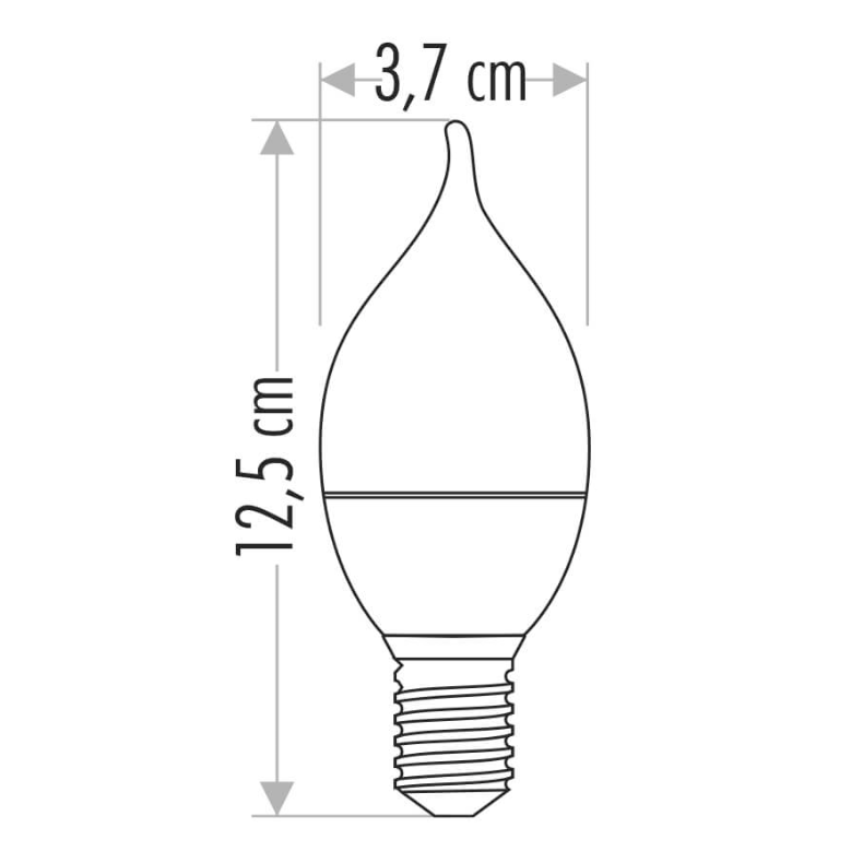 Cata 5W Led Kıvrık Buji Ampul Gün Işığı E-14 Duy