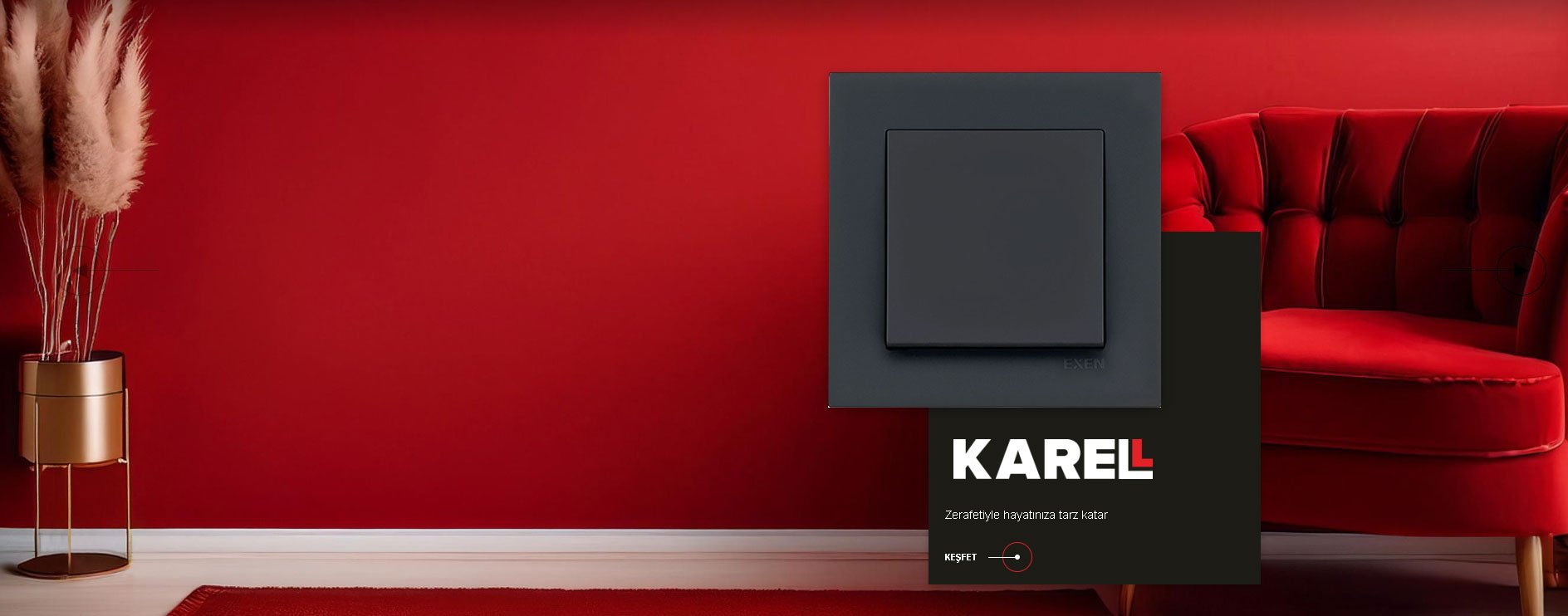 Exen antrasit anahtar priz serisi