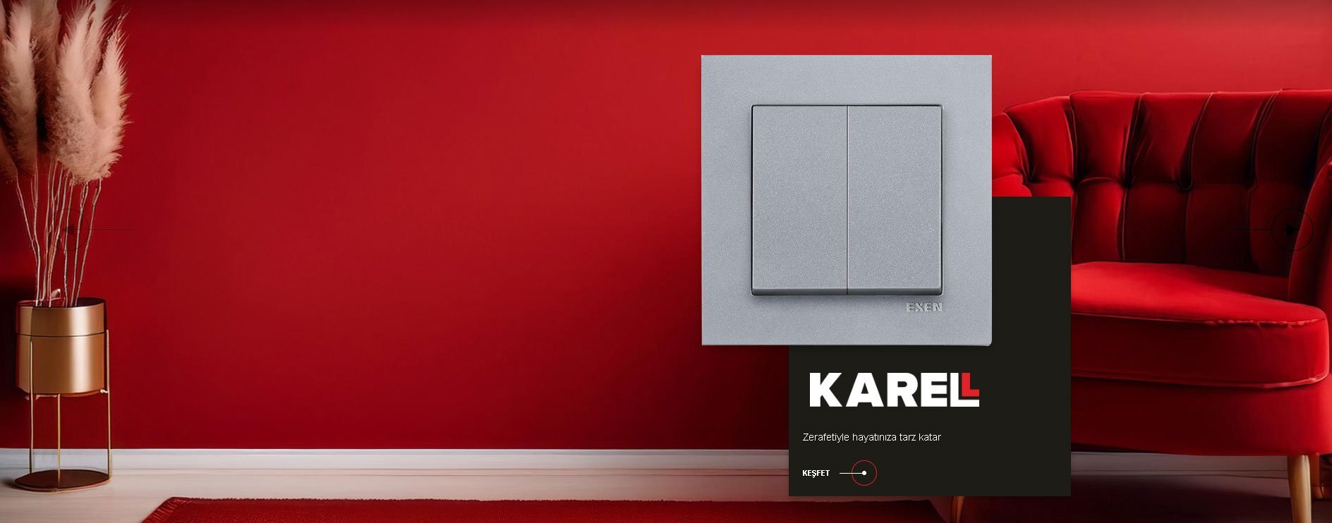 Exen Gümüş anahtar priz serisi