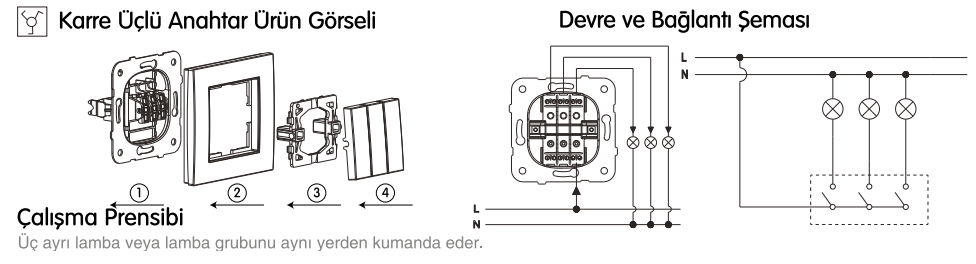 viko anahtar priz şeması