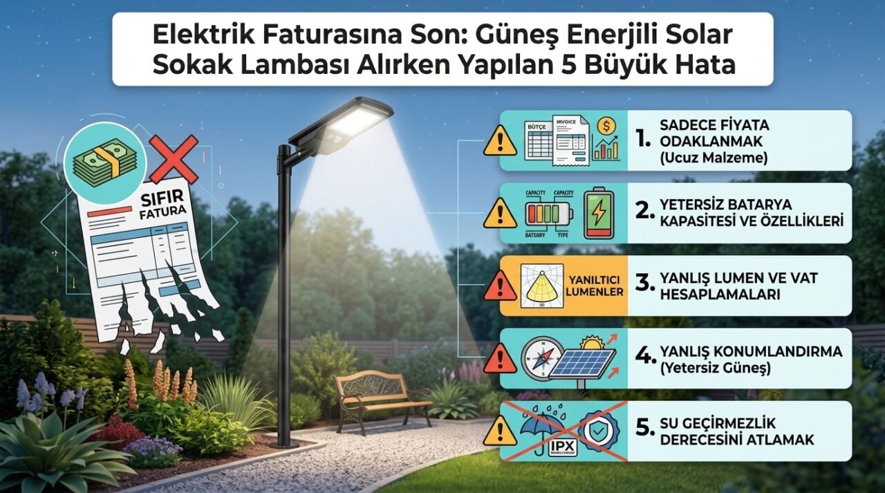Elektrik Faturasına Son: Güneş Enerjili Solar Sokak Lambası