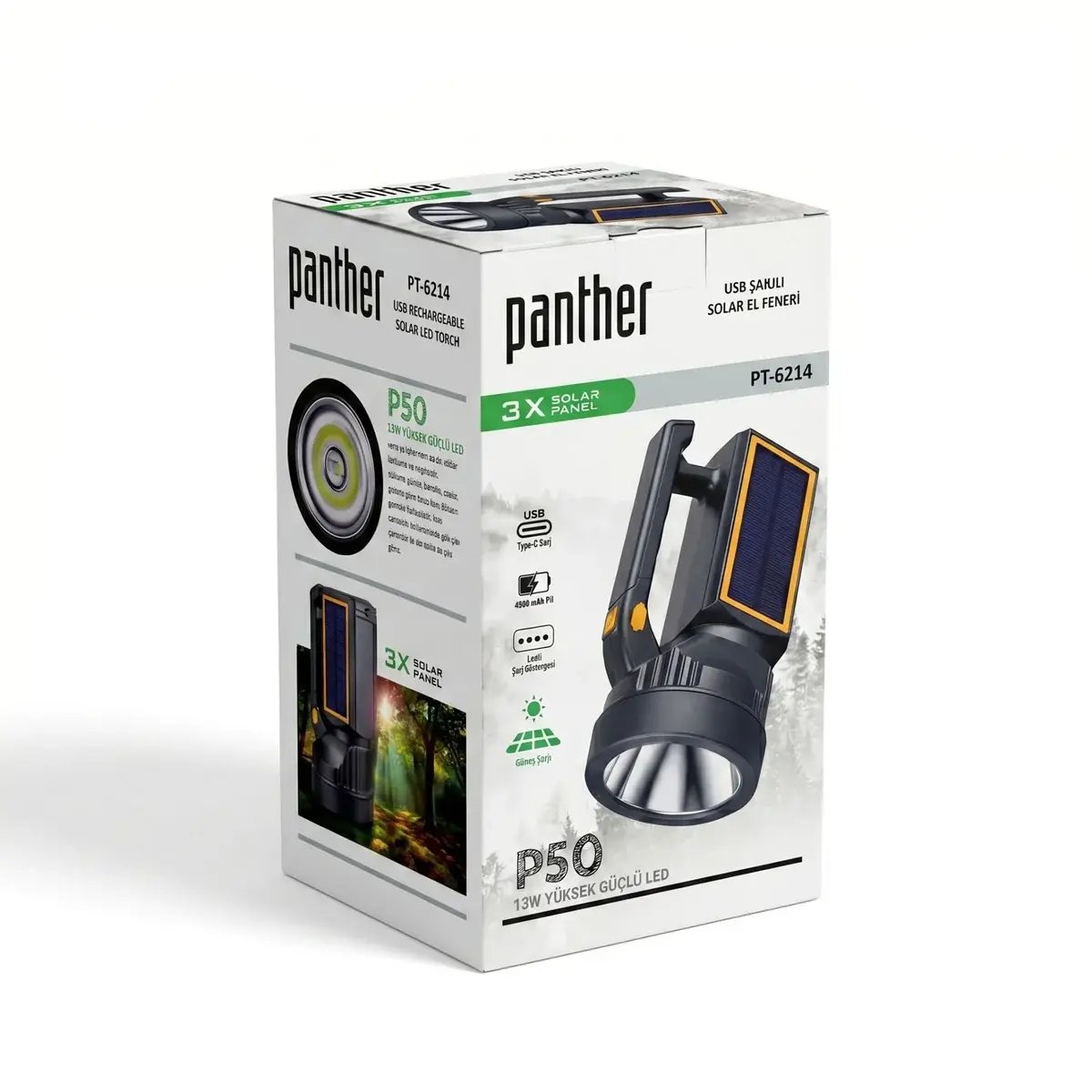 Panther Pt-6214 Usb Sarjli El Feneri