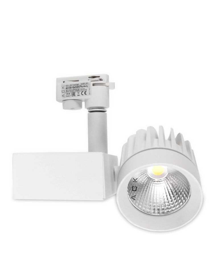 ACK 30W Beyaz 3000K Cob Led Monofaze Ray Armatürü AD30-04500