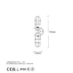 Aydinlatmadunyam Aplik Gold Mahoni-13208