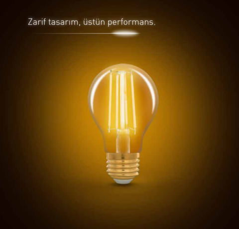 Panasonic E27 LED Filaman A60 Rustik Lamba 7W 806lm 2700K