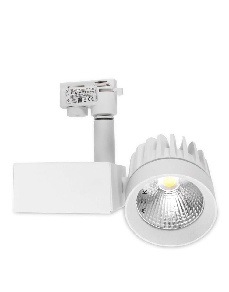 ACK 30W Beyaz 4000K Cob Led Monofaze Ray Armatürü AD30-04510