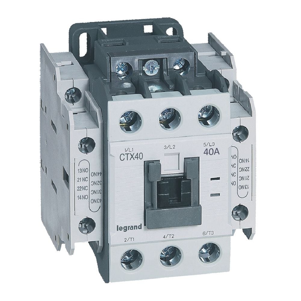 Legrand  CTX³ 3P kontaktör 40A 2NA+2NK 24V AC bobinli LEG-416130