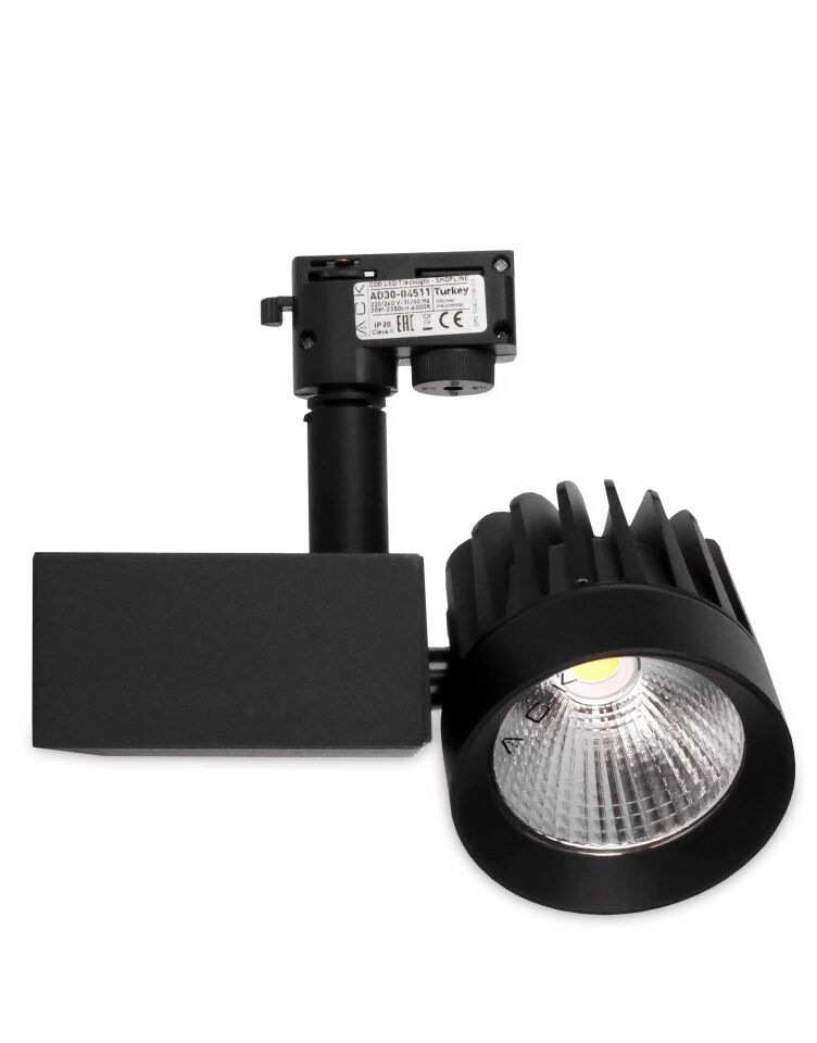 ACK 30W Sıyah 4000K Cob Led Monofaze Ray Armatürü AD30-04511