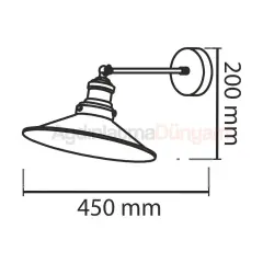 Aydinlatmadunyam Siyah Kasa Dekoratif Aplik YL-3741