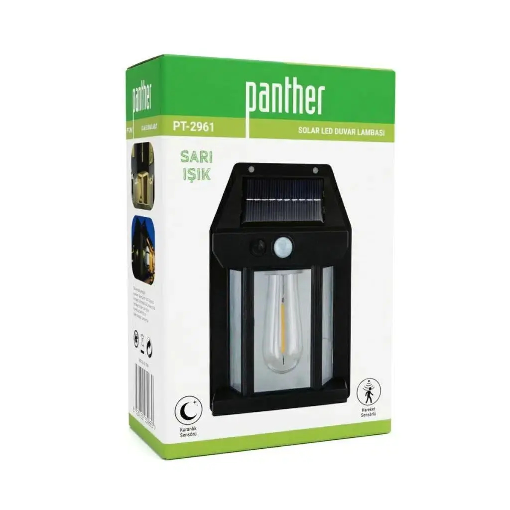 Panther Pt-2961 Solar Led Duvar Lambasi