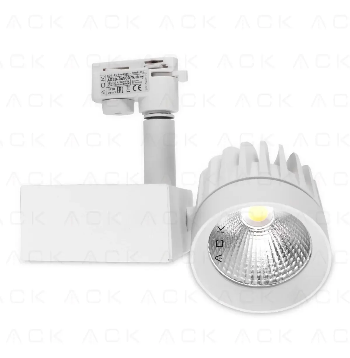 ACK 30W Beyaz 6500K Cob Led Monofaze Ray Armatürü AD30-04530