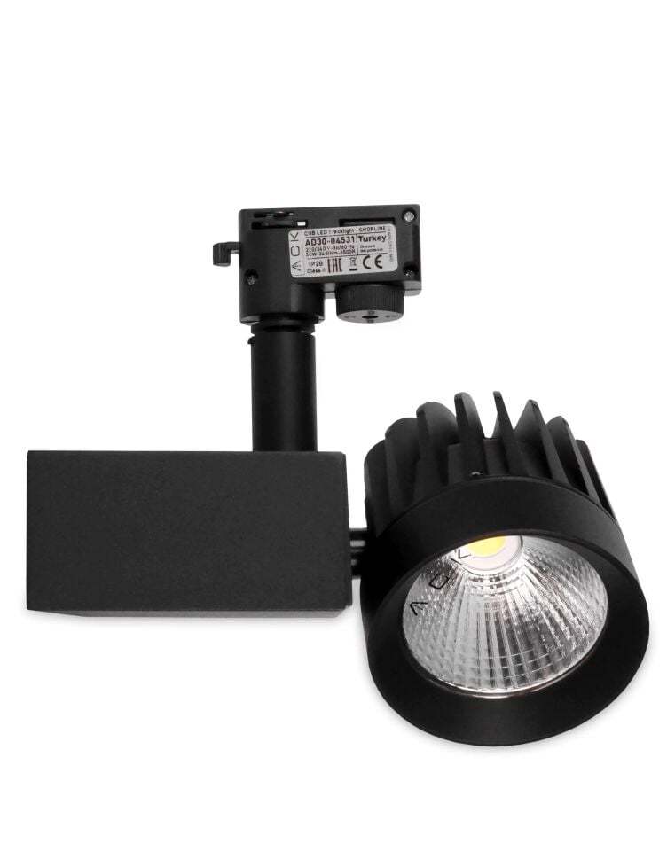 ACK 30W Sıyah 6500K Cob Led Monofaze Ray Armatürü AD30-04531