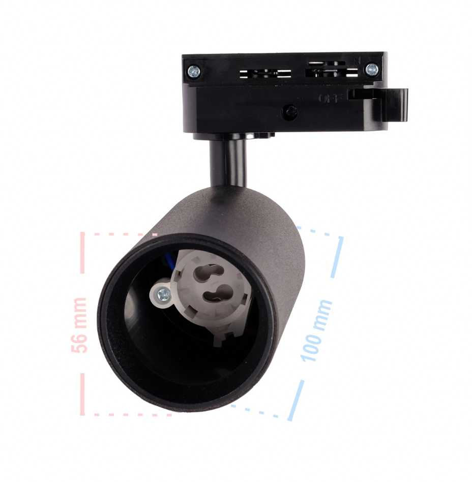 ACK Monofaze Ray Spot Gu10 Duylu / Siyah AD30-05021