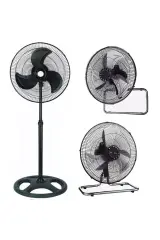 Vanti KCF276 130W 18 inç Metal 3 Kanatlı Sanayi Tipi Duvar Masa ve Ayaklı Vantilatör