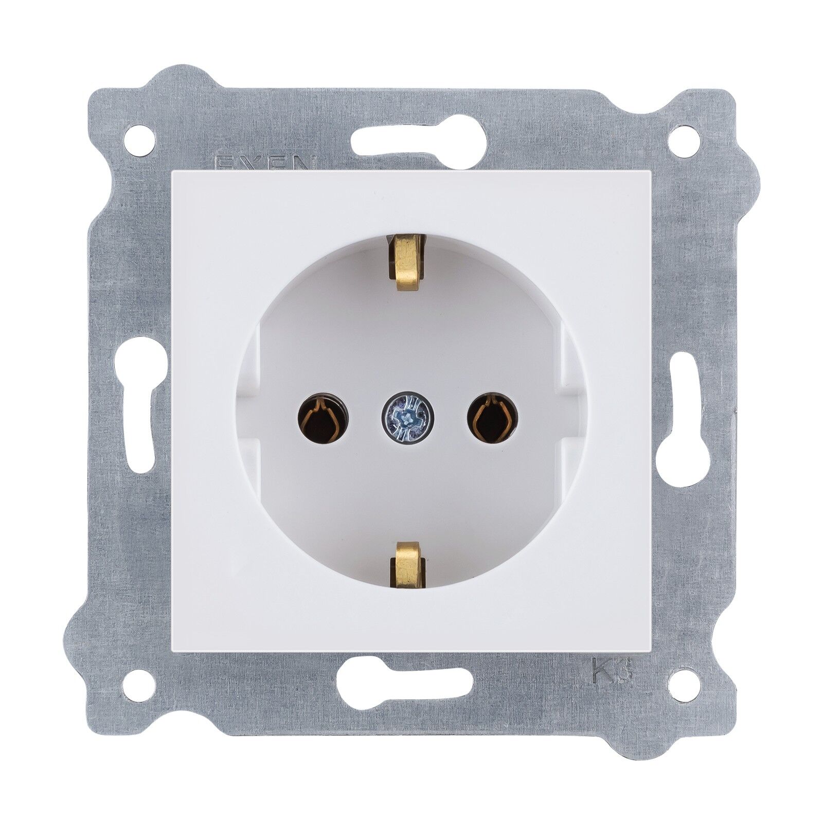 Exen Beyaz Modül+Kapak  Toprakli Priz