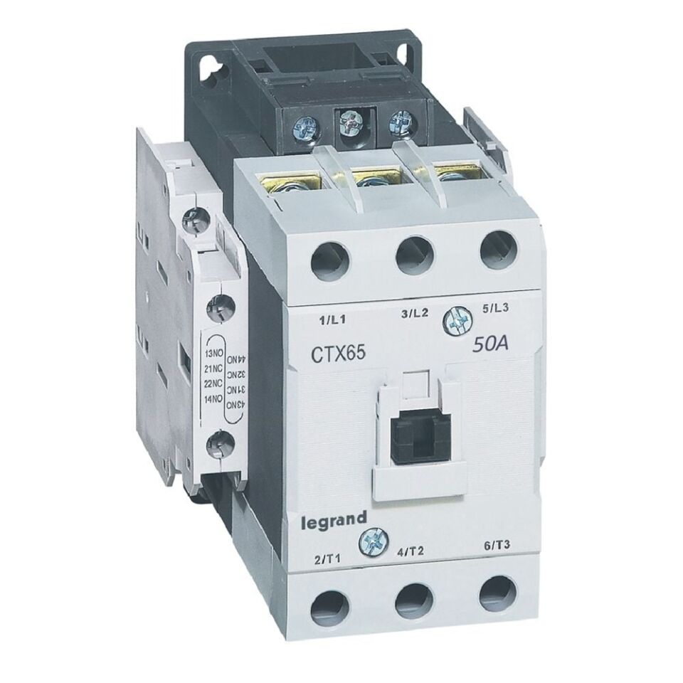Legrand  CTX³ 3P kontaktör 50A 2NA+2NK 24V DC bobinli LEG-416141