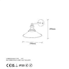 Aydinlatmadunyam Aplik Gold Conical-12196