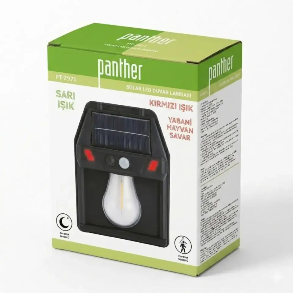 Panther Pt-2971 Solar Led Duvar Lambasi