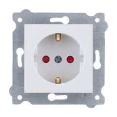 Exen Beyaz Modül+Kapak  Çocuk Korumali Toprakli Priz