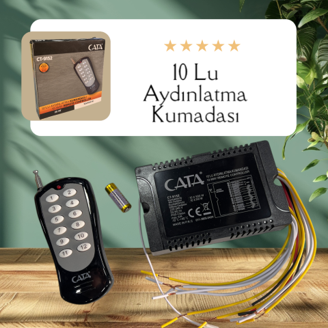 Cata 10 Lu Kanal Avize Kumandası 10x500 W CT-9152