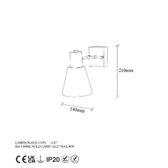 Aydinlatmadunyam Aplik Gold Funnel-13091
