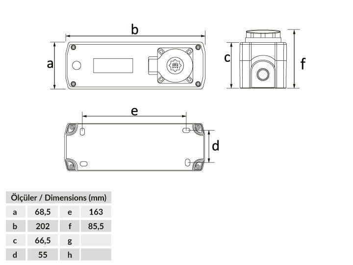 Bemis  1/16A. 220V. Prizli Sinyalli Sigorta Kutusu IP44 BT3-4060-0002