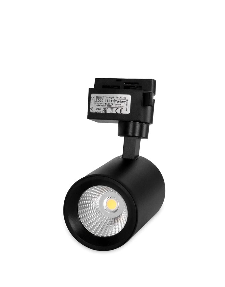 ACK 10W Cob Led Ray Armatür Siyah Kasa 4000K AD30-11011