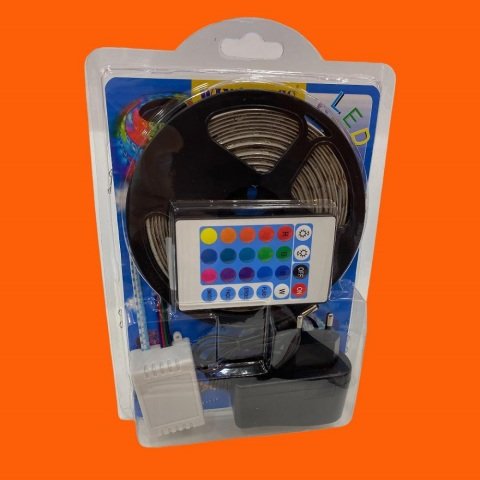 Rgb Şerit Led Seti ( 5 Mt Rgb Led 3 Renk + Trafo + Rgb Kumanda )