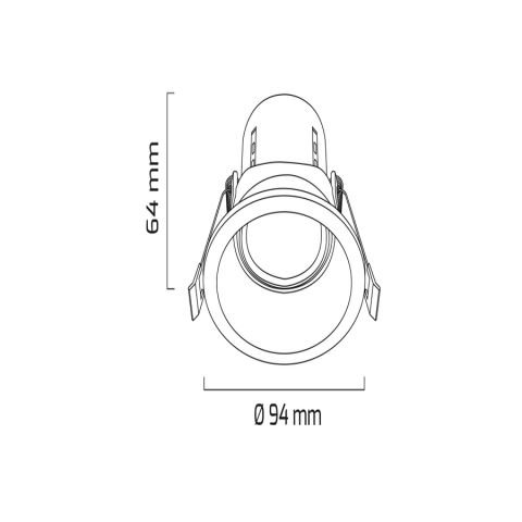 Goya Gy 1735-8 Antrasit 8W 4000K Sıva Altı Led Armatür