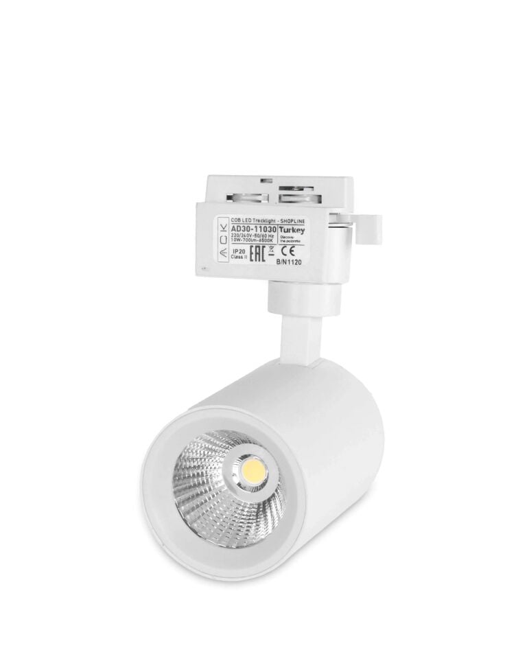ACK 10W Cob Led Ray Armatür Beyaz Kasa 6500K AD30-11030