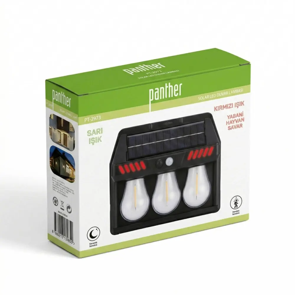 Panther Pt-2973 Solar Led Duvar Lambasi