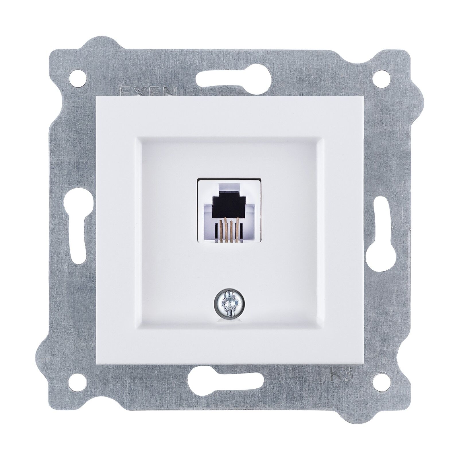 Exen Beyaz Modül+Kapak  Nümeris Telefon Prizi (Rj11 Kablolu)