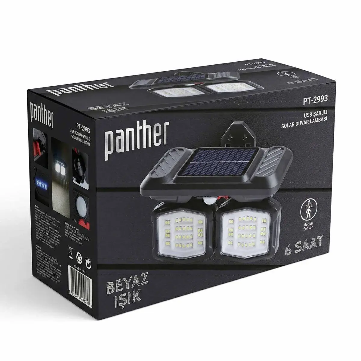 Panther Pt-2993 Solar Led Duvar Lambasi