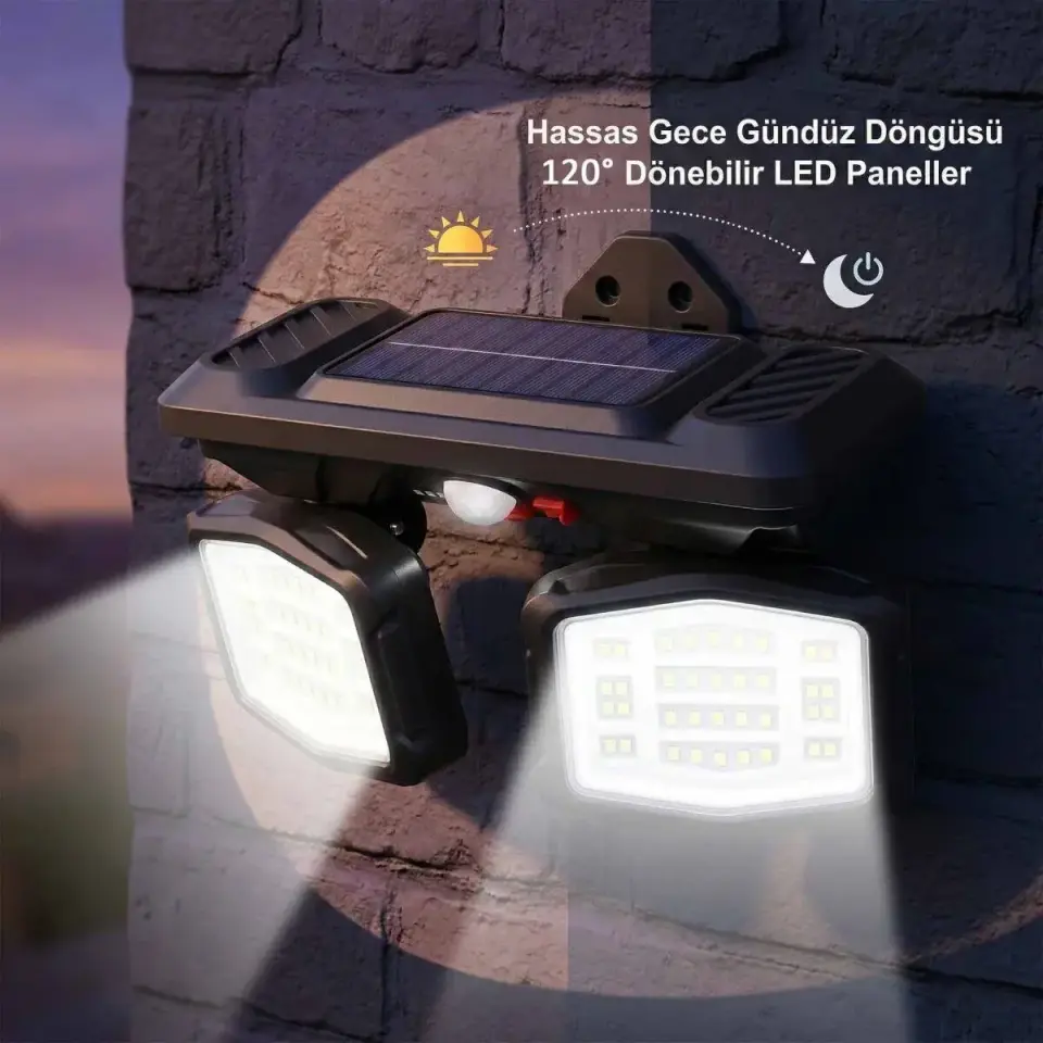 Panther Pt-2993 Solar Led Duvar Lambasi