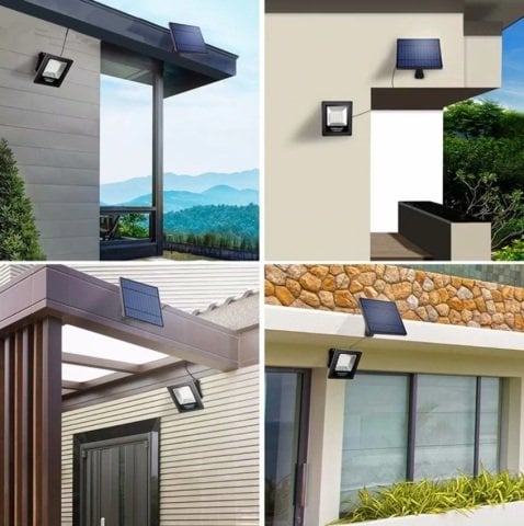 200W Kumandalı  Led Solar Projektör CT-4649 Cata
