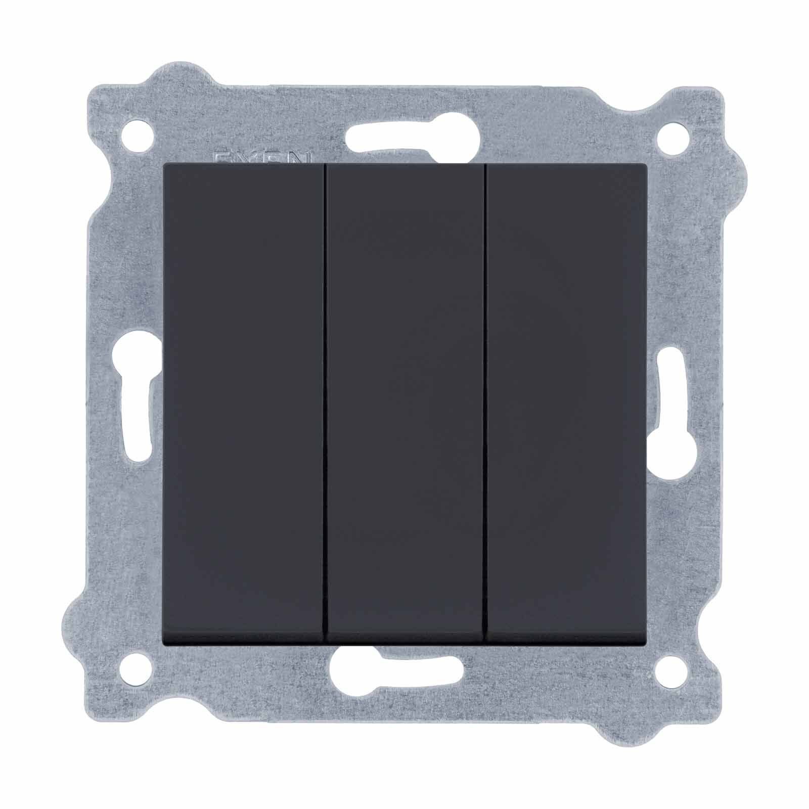 Exen Füme Modül+Kapak  Üçlü Anahtar