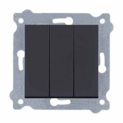 Exen Füme Modül+Kapak  Üçlü Anahtar