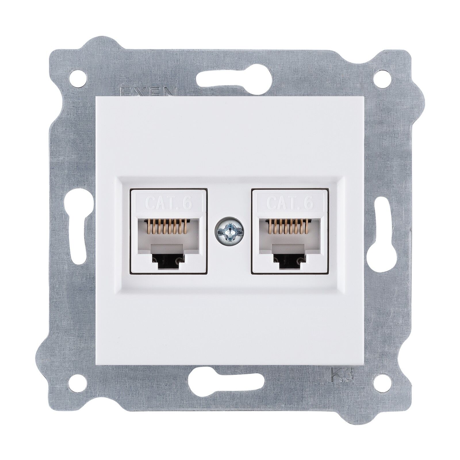 Exen Beyaz Modül+Kapak  Ikili Data Prizi Cat6